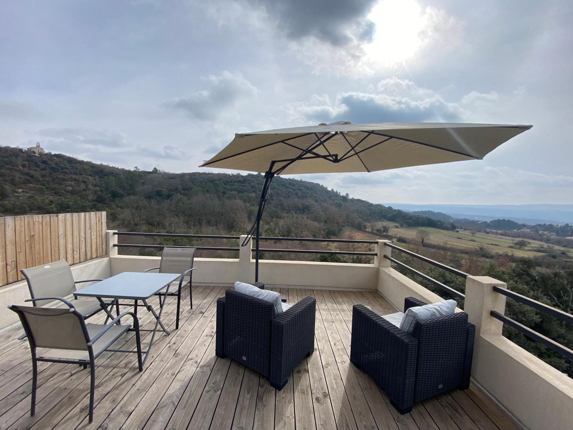 Studio Au Calme, Grande Terrasse Avec Vue Vallee Ginasservis Экстерьер фото